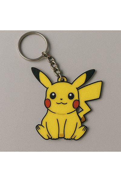Mizaku Sitting Cute Pokemon Pikachu Keychain Gift Keychain