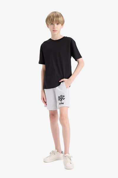 DeFacto Boy's Printed Shorts with Elastic Waist F6418A825Hs