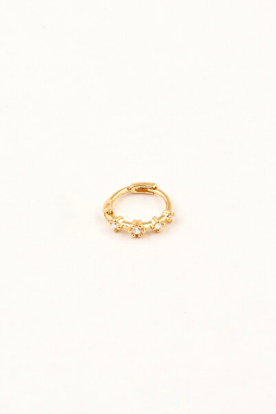 Sortie Aksesuar Dört Zirkon Taş Figürlü Paslanmaz Çelik Helix Küpe