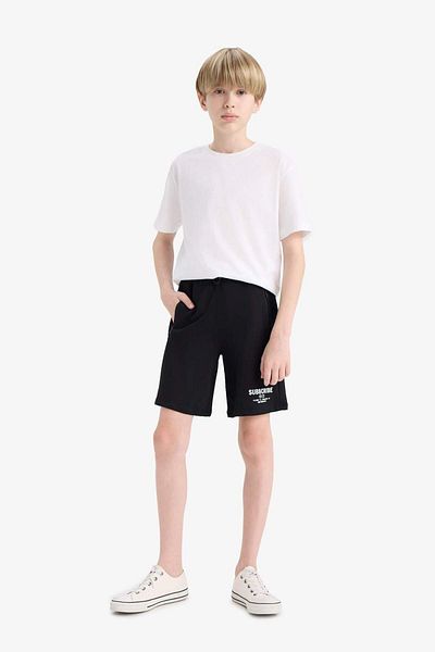 DeFacto Boy's Printed Shorts with Elastic Waist F6433A825Hs