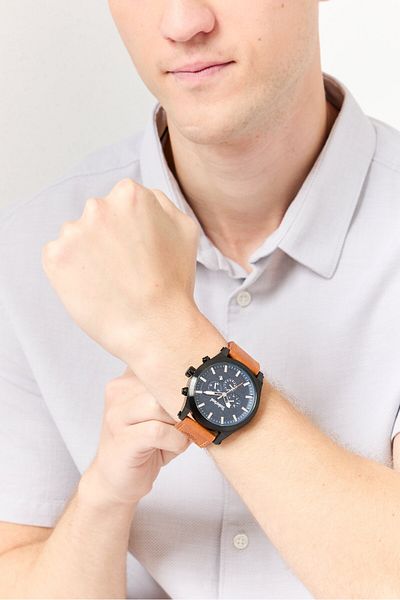 Timberland Men T TBL15661JSB-03 Leather Analog Watch 48mm, Brown