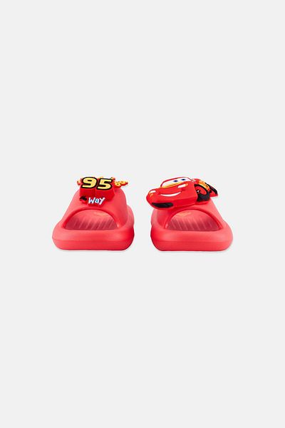 Disney Toddlers Boy Slip On Slipper, Red