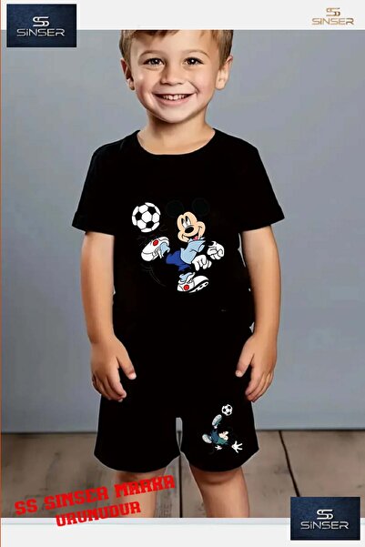 SS SİNSER Παιδικό μπλουζάκι με στάμπα "MICKEY TOP PLAYING" με λαιμόκοψη ποδηλ...