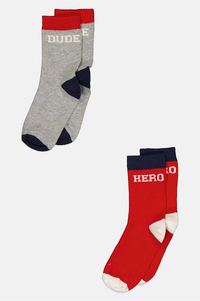 MOTHERCARE Toddlers Boy 2 Pairs Graphic Print Socks, Multicolor