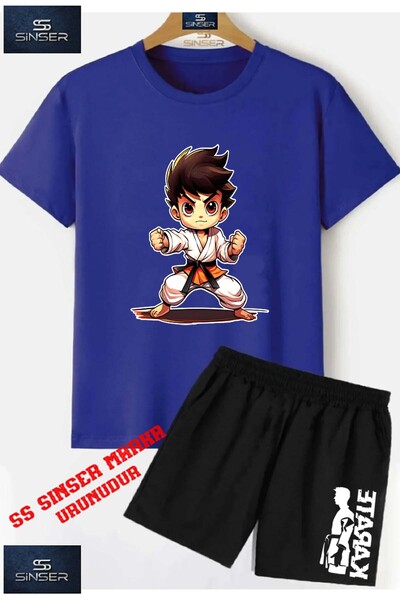 SS SİNSER Children's “Cocuk Anime Karete“ Custom Printed Crew Neck T-Shirt - ...