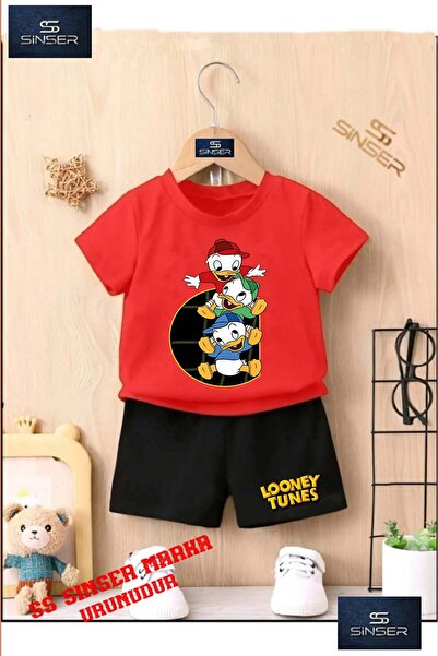 SS SİNSER Παιδικό μπλουζάκι με ειδική στάμπα "DUCK ON DUCK ON 3LU" με λαιμόκο...