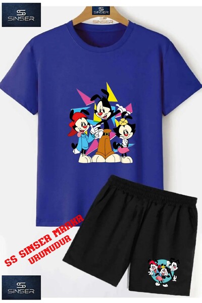 SS SİNSER Tricou cu gât rotund cu imprimeu special pentru copii „MICKEY FAMIL...