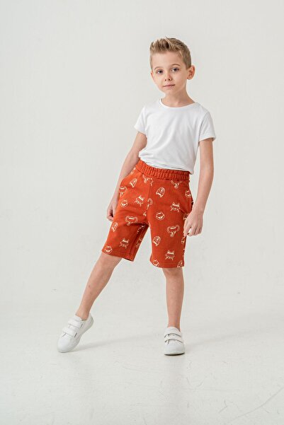 Mışıl Kids All Area Cat Printed Boy Shorts