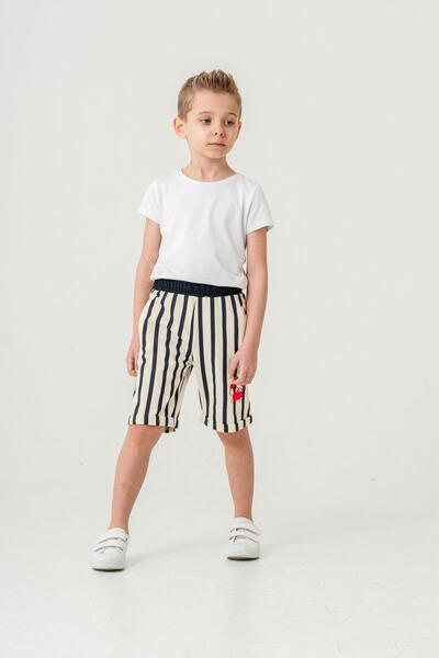 Mışıl Kids Αγόρια σορτς με ριγέ καβούρι για όλη την περιοχή