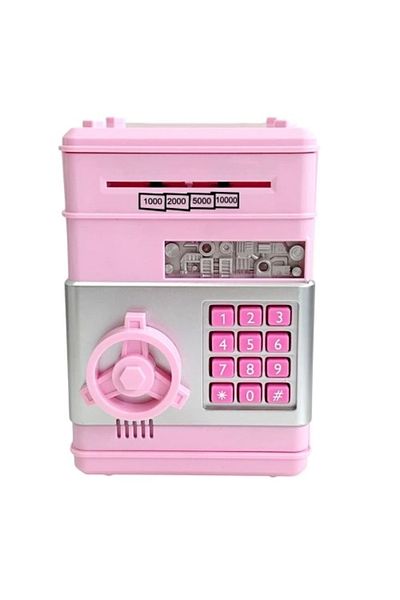 Lenaca Encrypted Automatic Paper Coin Acceptable Atm Pink Piggy Bank