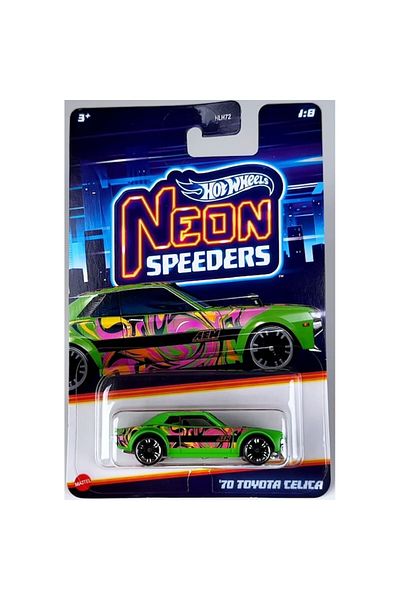 mattel Hot Wheels Neon Speeders '70 Toyota Celica, 1:64, Green