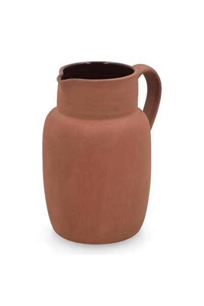 Generic Graupera Contemporary Design Terracotta Jug with Ergonomic Handle Brown 1 Liter