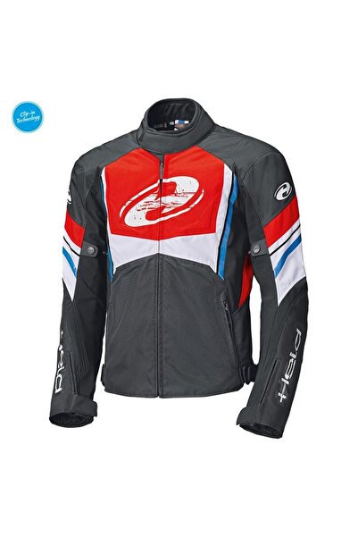 Held Baxley Korumalı Motosiklet Montu Siyah Kırmızı Mavi