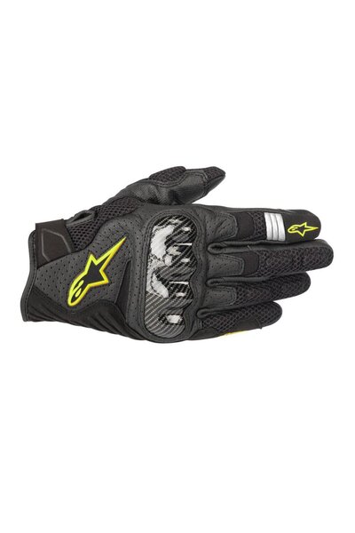 Alpinestars Smx-1 Air V2 Korumalı Motosiklet Eldiveni Siyah Sarı