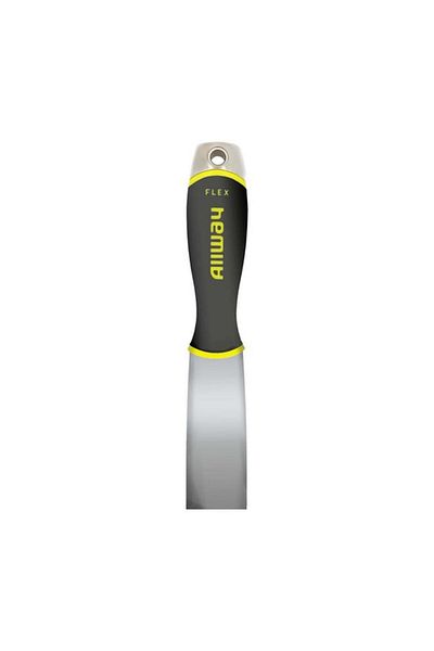 Generic سكين معجون مرن من الفولاذ الكربوني بمقبض ناعم من Allway Tool باللونين الأسود والفضي مقاس 1.5 بوصة DSX15F