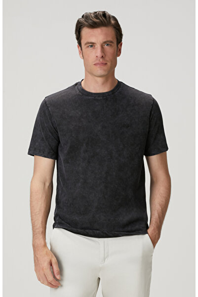 Network Gri Yıkamalı T-shirt
