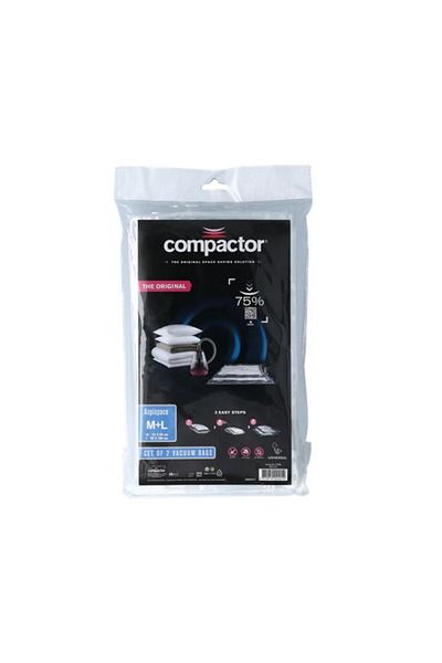 Generic مجموعة أكياس التفريغ من قطعتين من COMPACTOR شفافة متوسطة وكبيرة RAN2233
