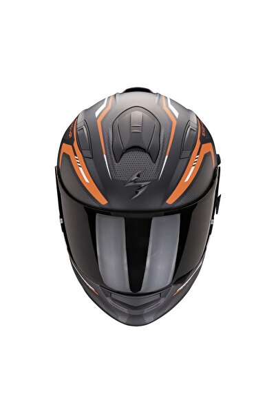 Scorpion Exo 491 Evo Kripta Kapalı Motosiklet Kaskı Mat Siyah Oranj