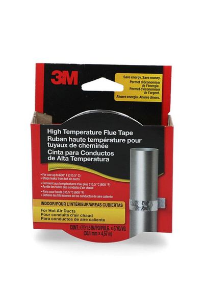 Generic شريط 3M عالي الحرارة لقنوات الهواء الساخن باللون الفضي 1.5 بوصة × 5 ياردة