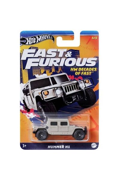 HOT WHEELS Hot Wheels Metal Toy Car, Hummer H15, Decades of Fast Collection, 1:64, Grey