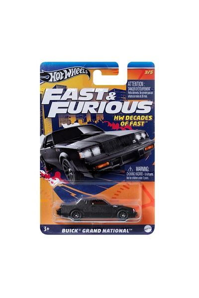 HOT WHEELS Hot Wheels Die-Cast Car, Buick Grand National, Decades of Fast Collection, 1:64, Black