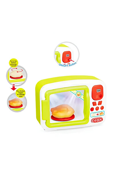 rexa ألعاب محاكاة طبخ صغيرة تعمل بالبطارية مع فرن ميكروويف