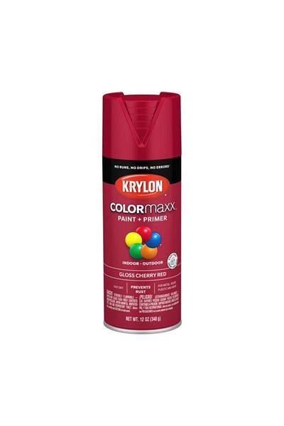 Generic KRYLON Colormaxx Indoor and Outdoor Spray Paint and Primer Cherry Red 12oz K05511007