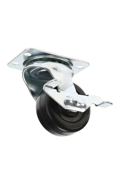 ACE Soft Rubber Industrial Use Caster Plate W/Brake (5.08 cm)