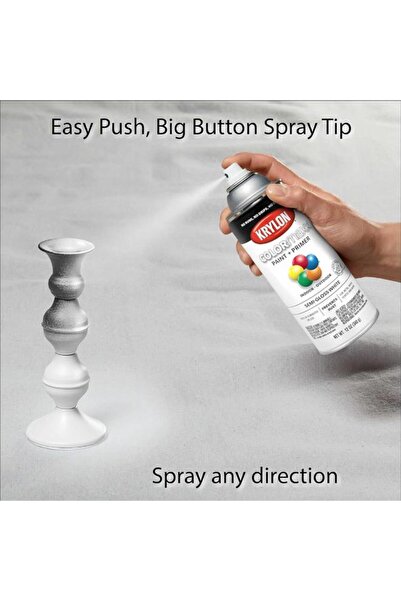 Generic KRYLON Colormaxx Indoor and Outdoor Spray Paint and Primer Semi-Gloss White 12oz K05580007