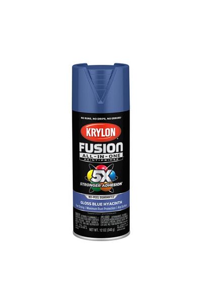 Generic KRYLON Fusion All-In-One Spray Paint and Primer Gloss Blue Hyacinth 12oz K02703007