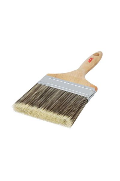 Generic ACE Wood Handle Synthetic Polyester Paint Brush Brown and Silver 5inch XB-ACE20050V