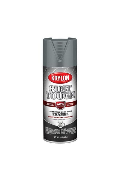 Generic KRYLON Rust-Tough Protective High Gloss Enamel Direct-to-Metal Quick Dry Spray Paint Smoke Grey 12oz