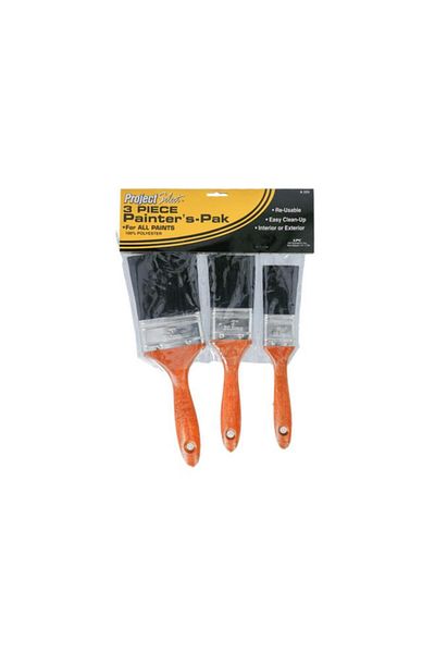 Generic LINZER 3-Piece Project Select Painter's Pak Polyester Paint Brush Set Multicolor