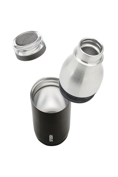 Generic smash Dual Walled Stainless Steel Insulated Water Bottle Black and Silver 500ml 5606