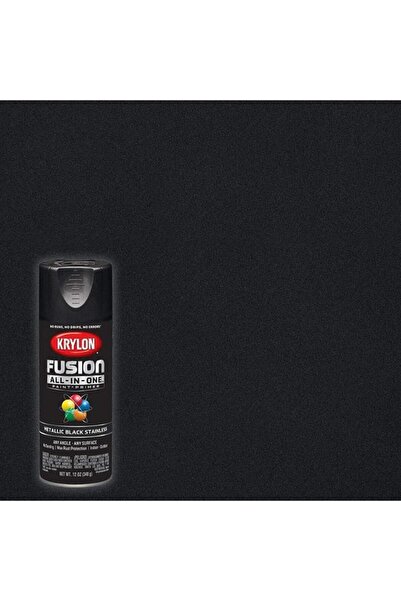 Generic KRYLON Fusion All-In-One Spray Paint and Primer Metallic Black Stainless 12oz K02790007