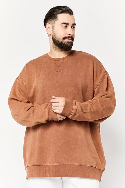 adidas Men Sportswear Fit Long Sleeves Outdoor Sweatshirt, Brown