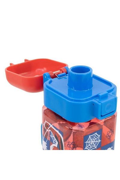 Generic STOR Spiderman Ecozen BPA-Free Water Bottle with Safety Lock Red and Blue 550ml