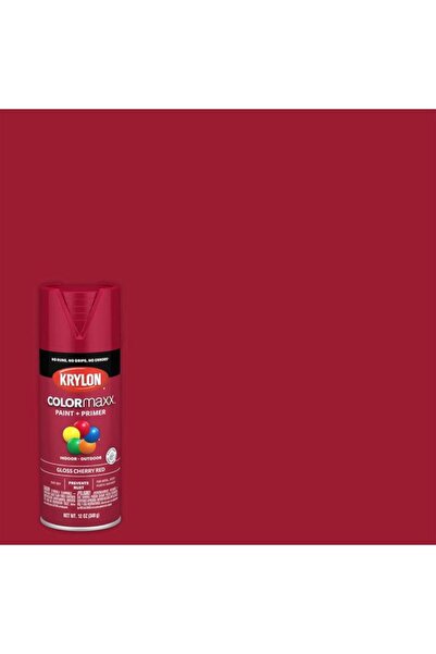 Generic KRYLON Colormaxx Indoor and Outdoor Spray Paint and Primer Cherry Red 12oz K05511007