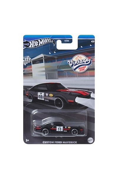 HOT WHEELS Metallic Toy Car Hot Wheels, Custom Ford Maverick, Vintage Race Club, 1:64, Black