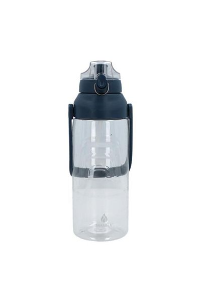 Generic MANNA Chugger XL BPA-Free Water Bottle with Handle Clear and Dark Blue 2 Liter
