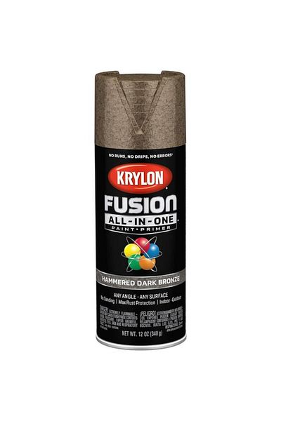 Generic KRYLON Fusion All-In-One Rust Resistant Spray Paint Hammered Dark Bronze 12oz K02787007