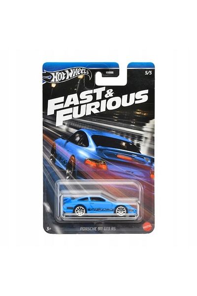 HOT WHEELS Hot Wheels metal car, Porsche 911 GT3 RS, Fast & Furious collection, 2024 edition, blue