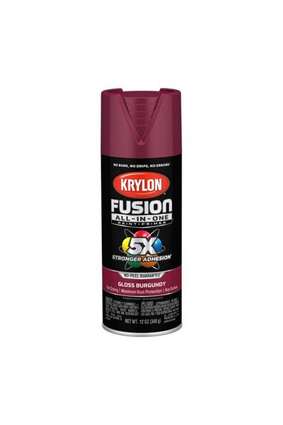Generic KRYLON Rust Resistant Fusion All-In-One Spray Paint and Primer Burgundy 12oz K02704007
