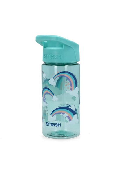 Generic smash Rainbow Printed BPA-Free Plastic Durable Water Bottle Blue 450ml