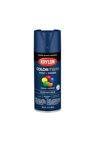Generic KRYLON Colormaxx Indoor and Outdoor Spray Paint and Primer Navy Blue 12oz K05529007