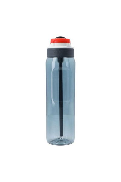 Generic Kambukka Lagoon Gourd Leak-Proof Water Bottle with Straw Transparent Blue 1 Liter