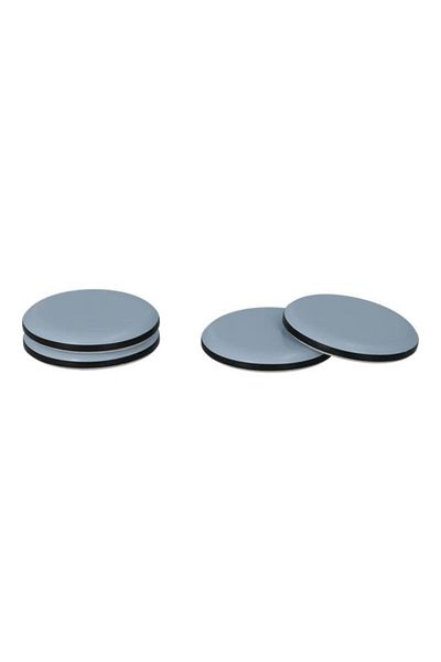 Generic شرائح أرضية دائرية لاصقة ذاتية اللصق للسجاد والخشب والبلاط من ماجيك سليدر، رمادية وسوداء، مقاس 2 بوصة، 04050