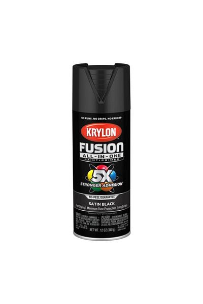 Generic KRYLON Rust Resistant Fusion All-In-One Spray Paint ‎and Primer Satin Black 12oz K02732007