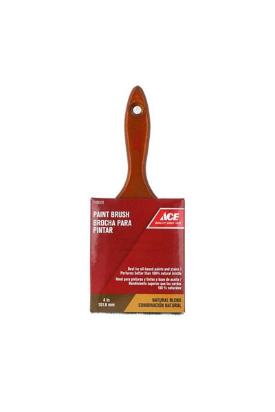 Generic ACE Paint Brush with Wood Handle Multicolor 4inch