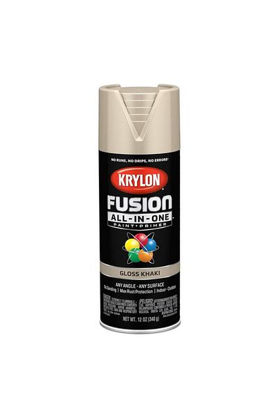 Generic KRYLON Rust Resistant Fusion All-In-One Spray Paint and Primer Khaki 12oz K02713007